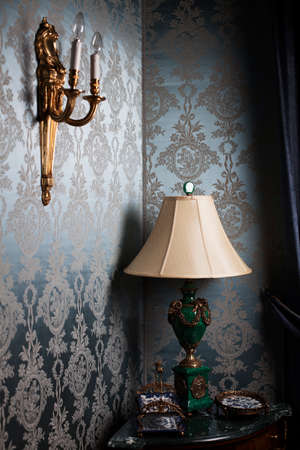 Color picture of an old table lampの写真素材