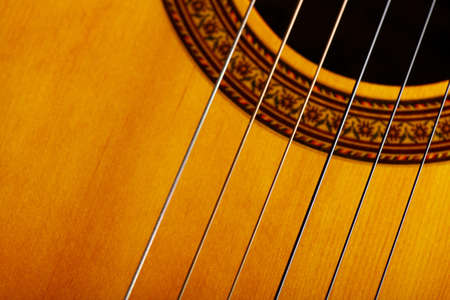 Color detail of an nice classical guitarの写真素材