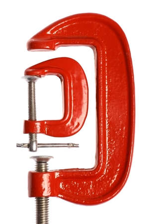 Color shot with two red vices isolated on white の写真素材