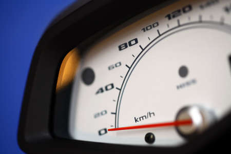 Detail of a speedometer of a motorcycle 