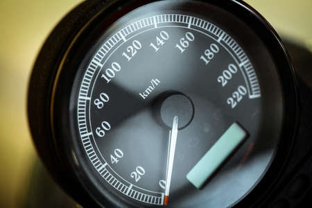 Detail of a speedometer of a motorcycle.の写真素材
