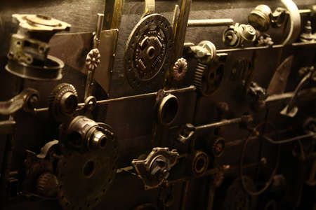 Close-up shot of an arrangement of various car parts.