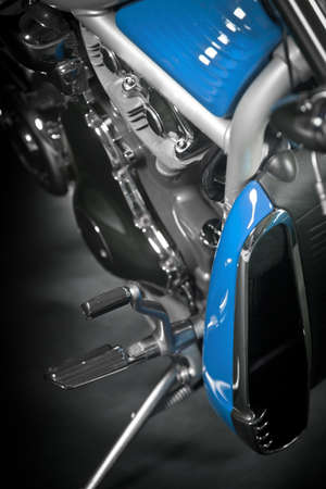Detail with the foot-rest of a motorcycle.の写真素材