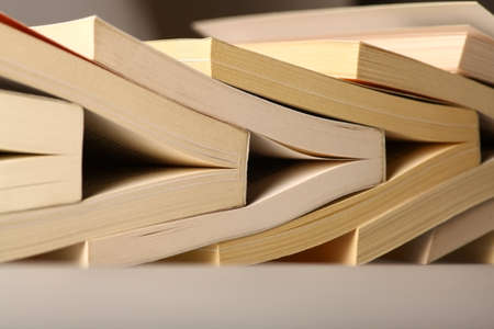 Color horizontal shot of some used books.