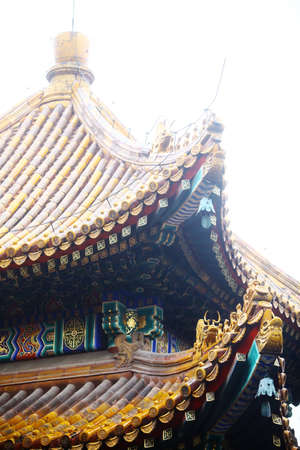 Color picture of some traditional Chinese roof tops.の写真素材