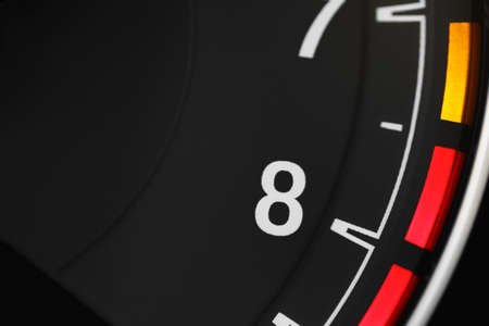 Detail of a tachometer in a car.の写真素材