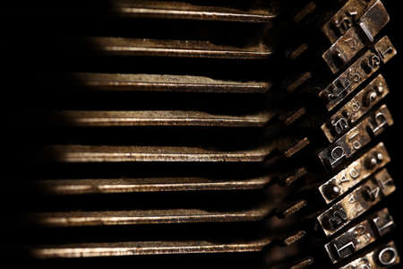 Color detail of the letters of a vintage typewriter.の写真素材