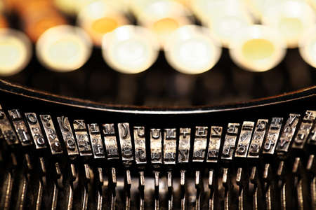 Color detail of the letters of a vintage typewriter.の写真素材