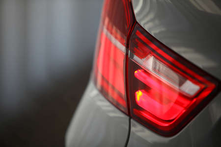 Detail on the rear light of a car.の写真素材