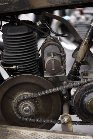 Color detail of the engine of a motorcycle.の写真素材
