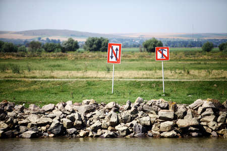 Color image of some naval navigation signs.の写真素材