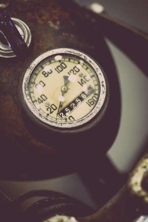 Color detail with the speedometer of a motorcycle.の写真素材