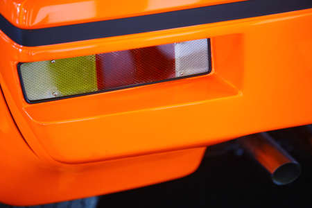 Color image with the break light of a car.の写真素材