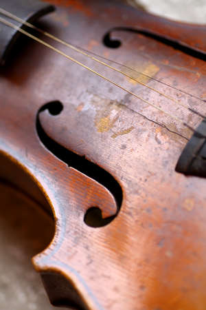 Color detail of a used, old violin.の写真素材