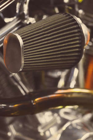Color image of a motorcycle air filter.の写真素材