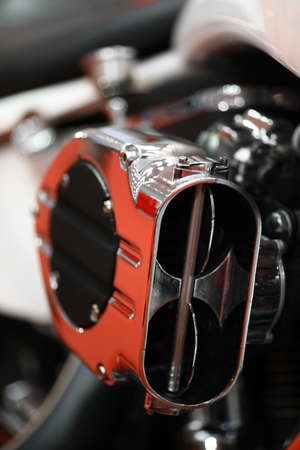 Color image of a motorcycle air filter.