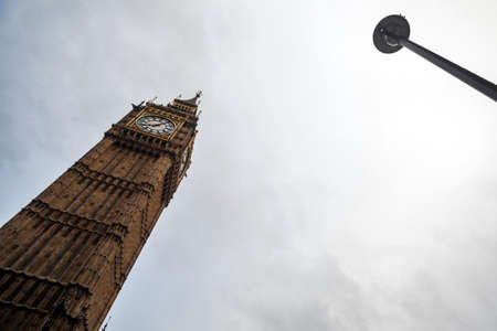 Color image of Big Ben tower in London, UK.
