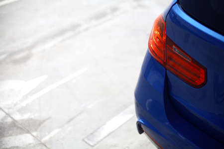 Color image of the break light of a car.
