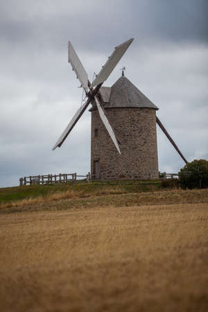 Color image of an old wind mill.の写真素材