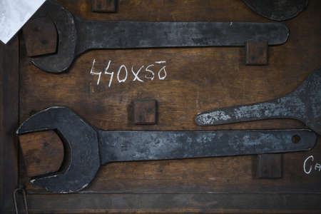 Color image of some very big wrenches.の写真素材