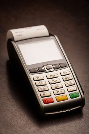 Color image of a POS and credit cards.の写真素材