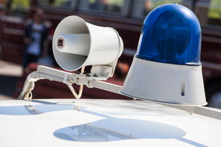 Color image of a vintage police siren.の写真素材