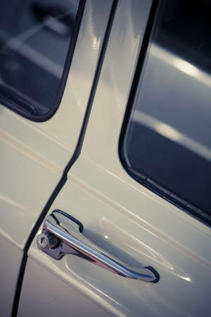 Color image of an old car door handle.の写真素材