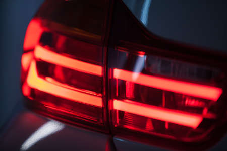 Detail on the rear light of a car.の写真素材