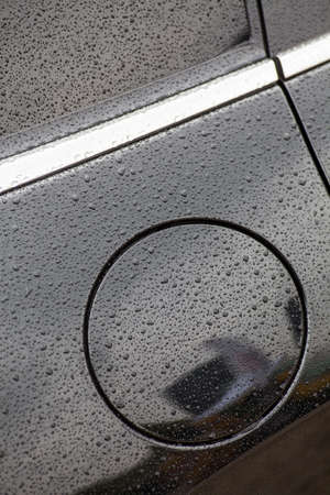 Close up shot of an closed fuel cap.の写真素材