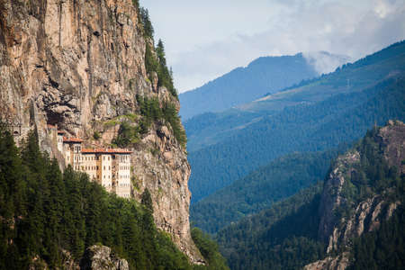 Color image of the Sumela monastery in Turkey.