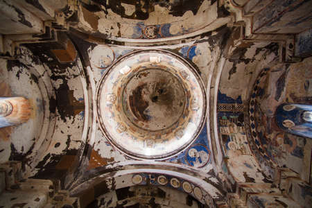 Color image of a church in Ani, Turkey. Ani used to be the capital of the Bagratid Armenian kingdom, between 961 and 1045.の写真素材