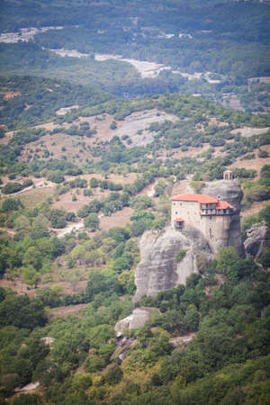 Color image of a monastery in Meteora, Greece.の写真素材