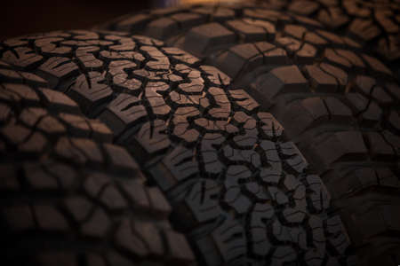 Close up shot of a stack of new car tires.の写真素材