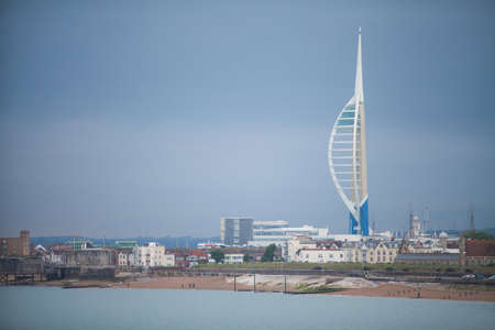 Pertsmouth, UK - June 23, 2016: General view of the Spinnakxer tower, a construction in Portsmouth, UK.のeditorial素材