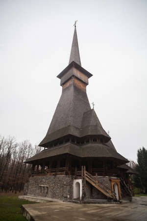 Sapanta, Romania. Peri Monastery, world's highest wooden church.の写真素材
