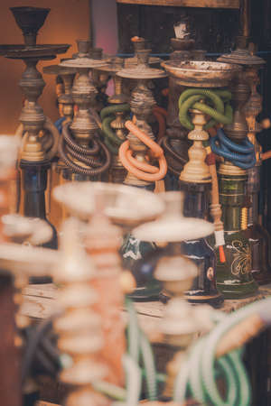 Color image of some shishas in a restaurant in Turkey.の写真素材