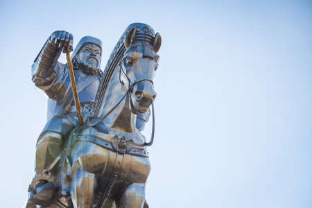 Genghis Khan Monument at Zonjin Boldog Mongolia.のeditorial素材