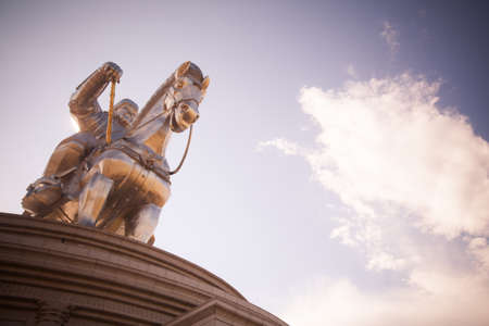 Genghis Khan Monument at Zonjin Boldog Mongolia.の写真素材
