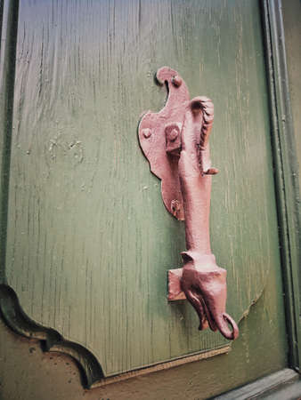 Color close up of a vintage door knocker.の写真素材