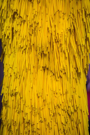 Close up shot of a brush in an automatic car wash tunnel.