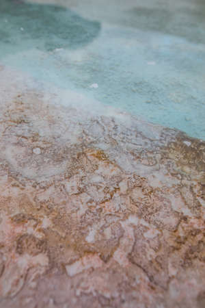 Image of the travertine terraces in Pamukkale, Turkey.の写真素材