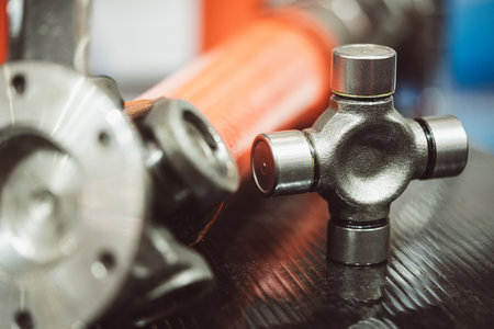 Crosspiece of the joint of unequal speeds of the universal joint transmission.の写真素材