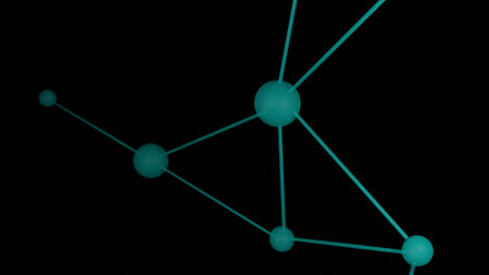 Concept: artificial intelligence artificial intelligence neural networks, digitizing the information...