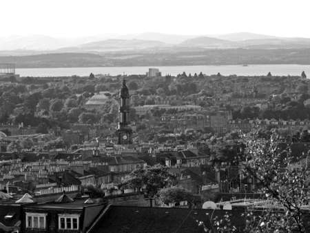 View of city and sea