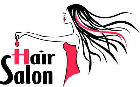 Modern Hair Salon Logoのイラスト素材