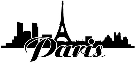 paris skylineのイラスト素材