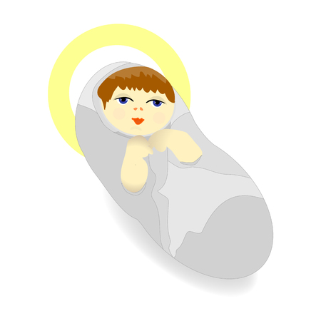 Baby Jesus Christ  figure Icon Symbol Design.のイラスト素材