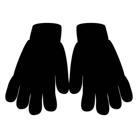 Winter Gloves Silhouette Icon Symbol Design.のイラスト素材