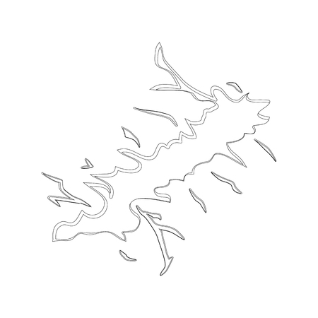 Broken and Cracked Ice on the Water Outline Icon Symbol Design.のイラスト素材