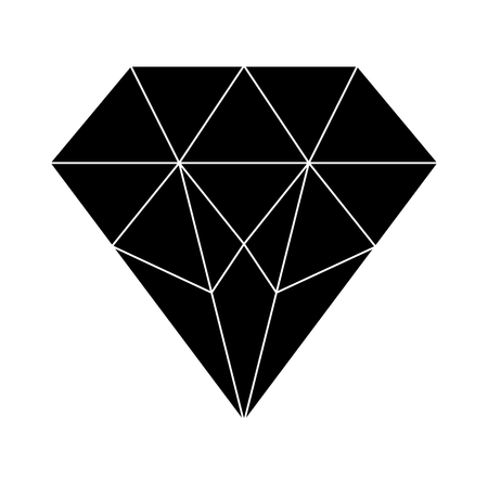 Diamond Silhouette Icon Symbol Design. Vector illustration isolated on white backgroundのイラスト素材